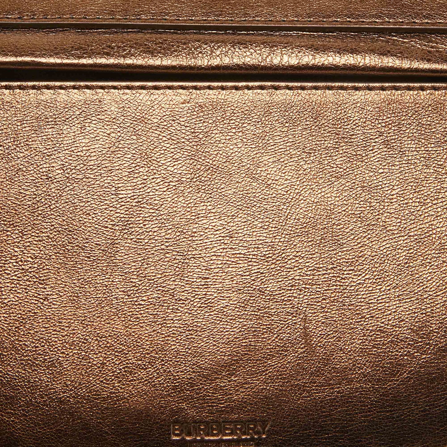 BURBERRY Bronze Leather Small Studded Olympia Shoulder Bag