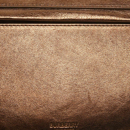 BURBERRY Bronze Leather Small Studded Olympia Shoulder Bag