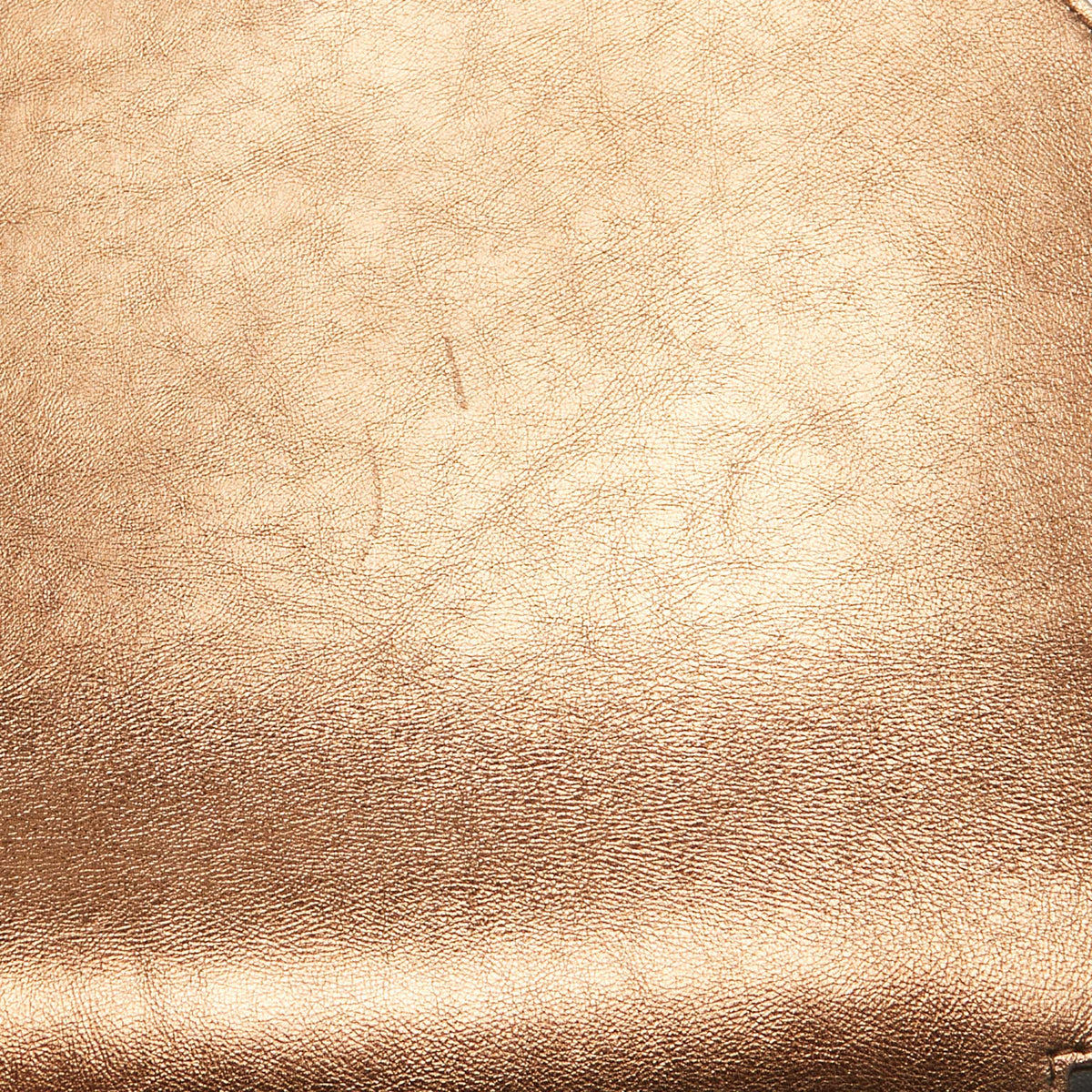 BURBERRY Bronze Leather Small Studded Olympia Shoulder Bag