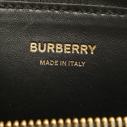 BURBERRY Black Leather Large Olympia Shoulder Bag