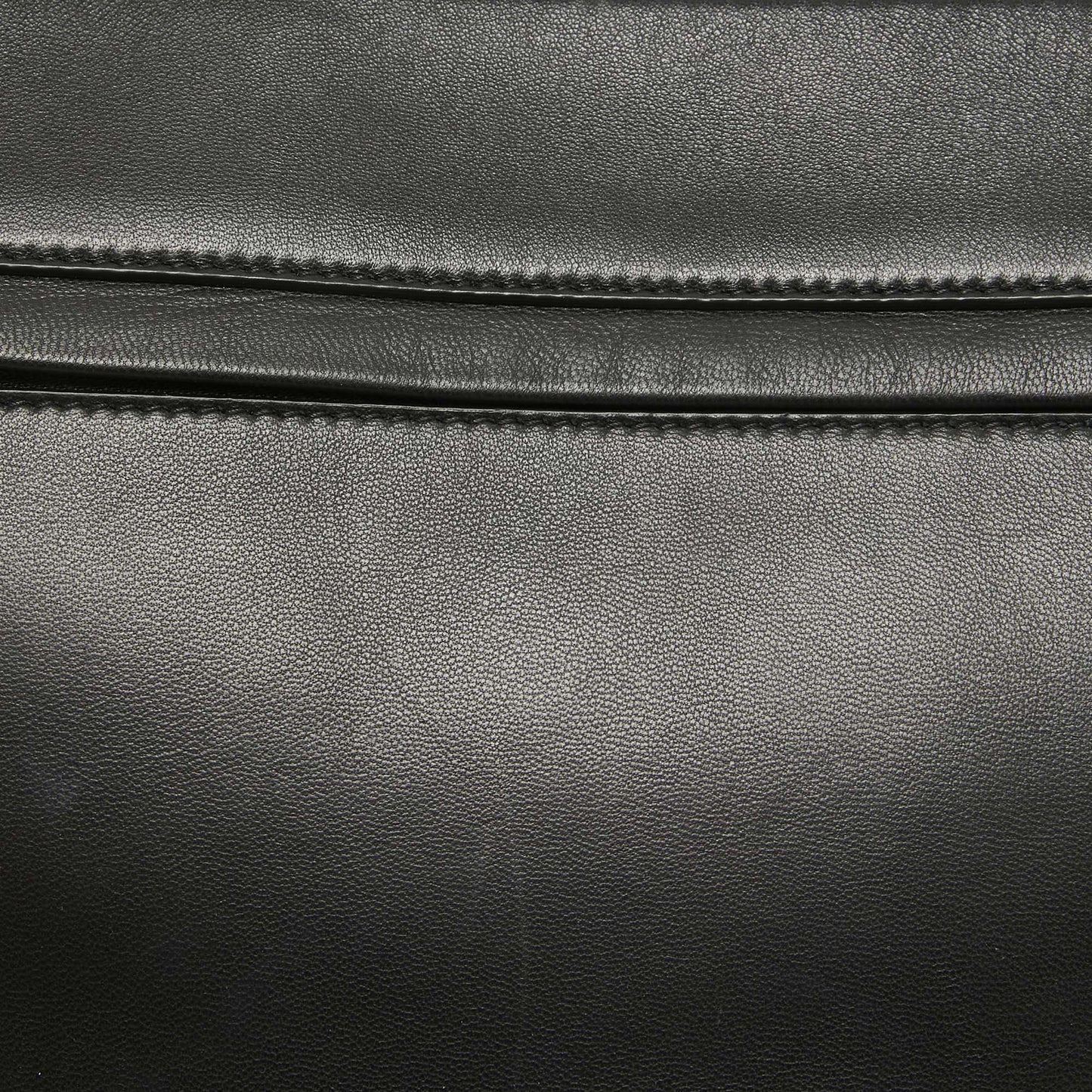 BURBERRY Black Leather Large Olympia Shoulder Bag