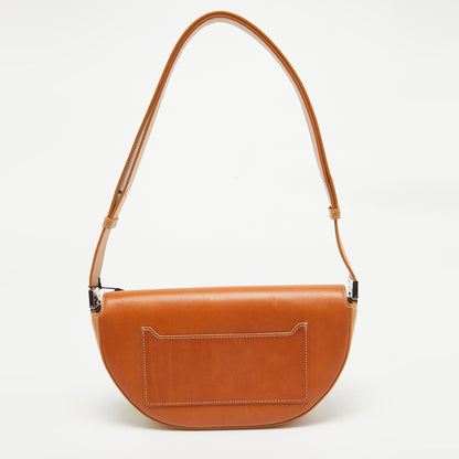 BURBERRY Pale Orange Leather Small Olympia Shoulder Bag