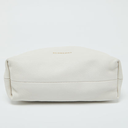 BURBERRY Off White/Beige House Check Canvas and Leather Little Crush Crossbody Bag