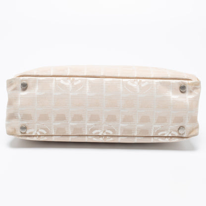 Chanel Beige Nylon CC Logo Travel Line Bowler Bag