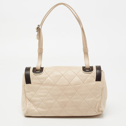 Chanel Beige/Brown Quilted Leather Reissue Shoulder Bag