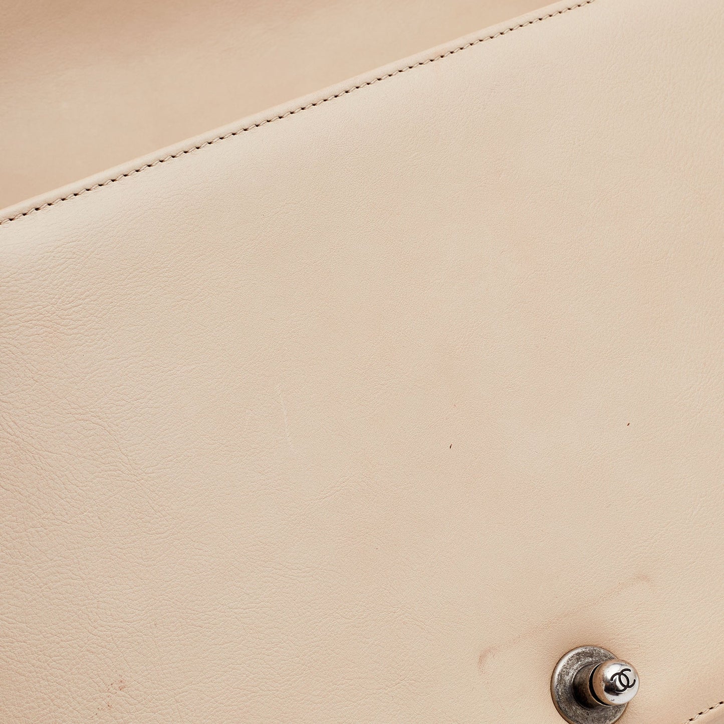 Chanel Beige Quilted Leather New Medium Wild Stitch Boy Bag