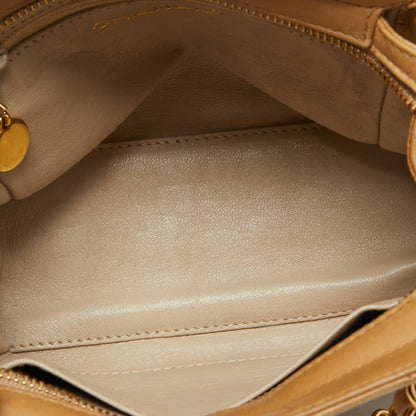 Chanel Beige Quilted Leather Mini Timeless Chain Tote