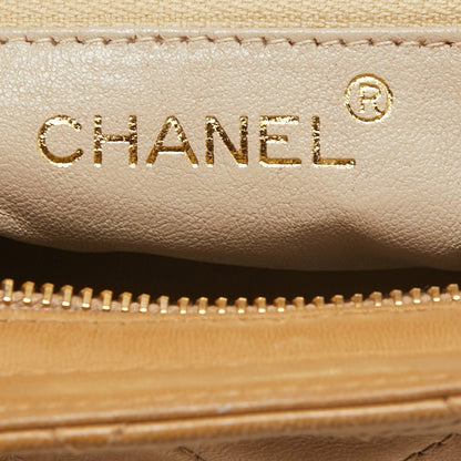 Chanel Beige Quilted Leather Mini Timeless Chain Tote