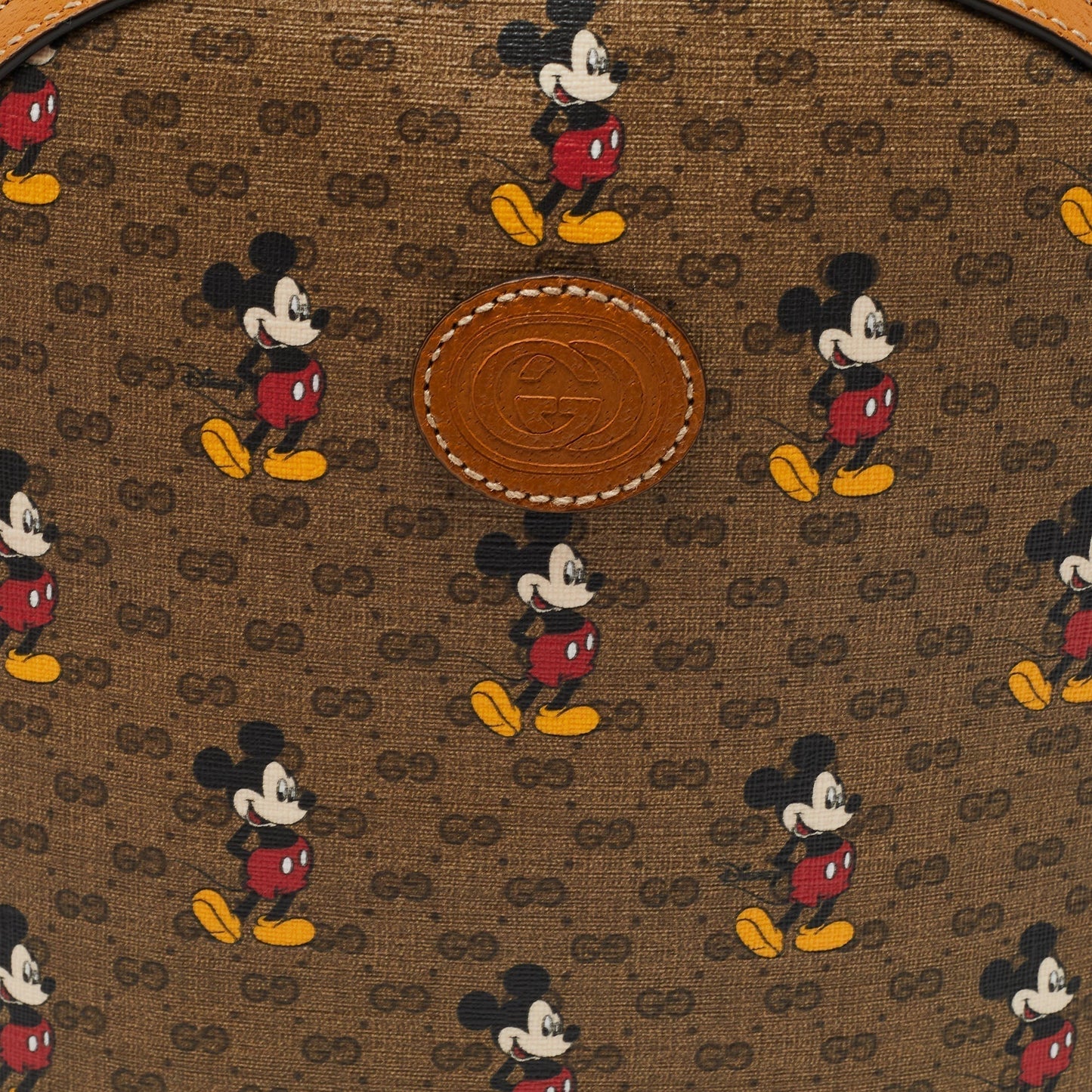 Gucci x Disney Tan/Beige Mickey Print GG Supreme Canvas Small Backpack