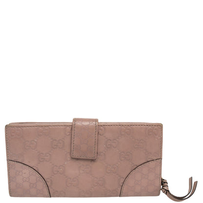 Gucci Beige Guccissima Leather Bree Bifold Wallet