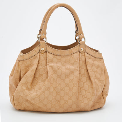 Gucci Beige Guccissima Leather Medium Sukey Tote