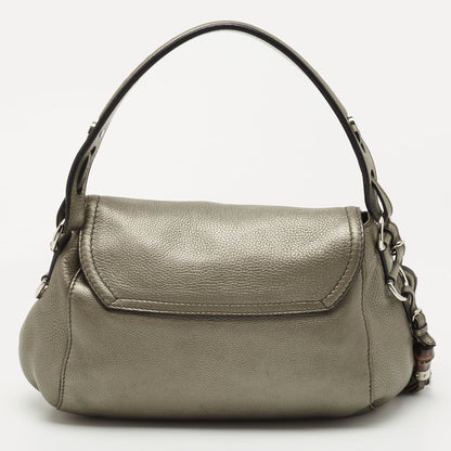 Gucci Metallic Leather Techno Horsebit Hobo
