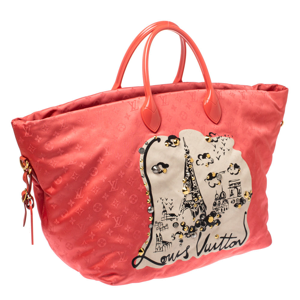 Louis Vuitton Coral Monogram Nylon Nouvelle Vague Beach Bag