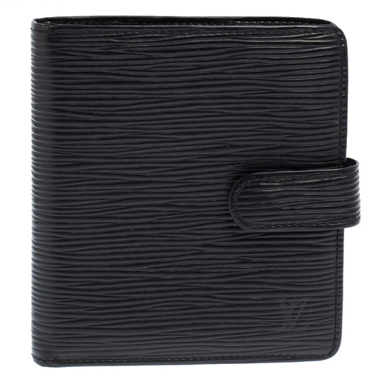 Louis Vuitton Black Epi Leather Compact Wallet