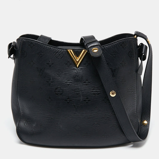 Louis Vuitton Black Monogram Leather Very  Hobo Bag