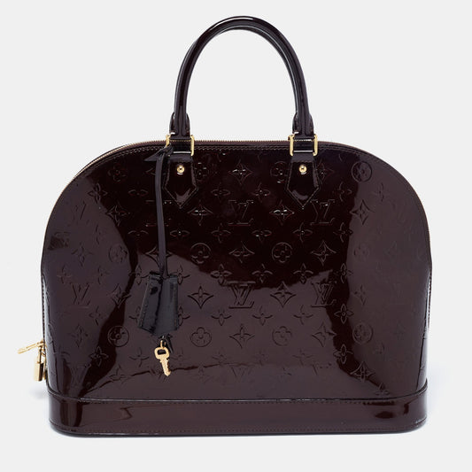 Louis Vuitton Amarante Monogram Vernis Alma GM Bag