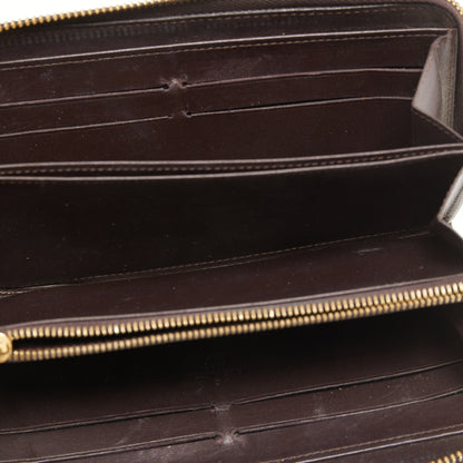 LOUIS VUITTON Amarante Monogram Vernis Zippy Wallet