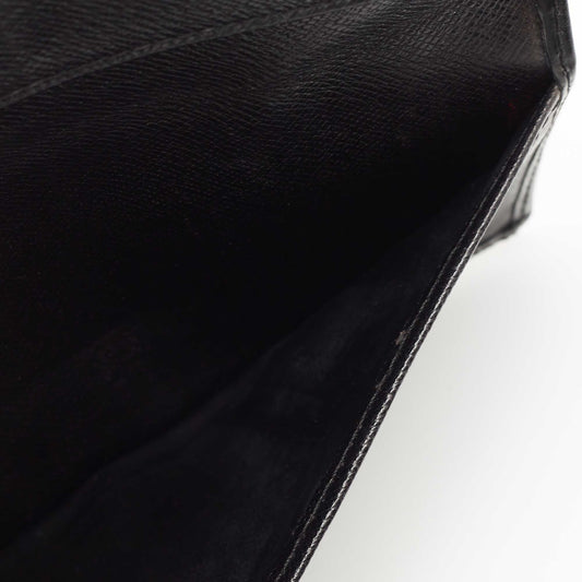 LOUIS VUITTON Black Epi Leather Bifold Long Wallet