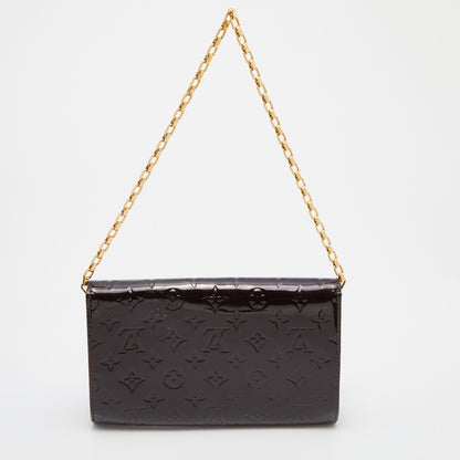 Louis Vuitton Amarante Monogram Vernis Ana Chain Clutch