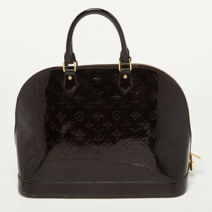 LOUIS VUITTON Amarante Monogram Vernis Alma GM Bag