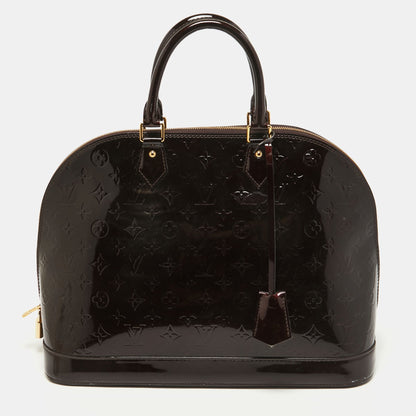 LOUIS VUITTON Amarante Monogram Vernis Alma GM Bag
