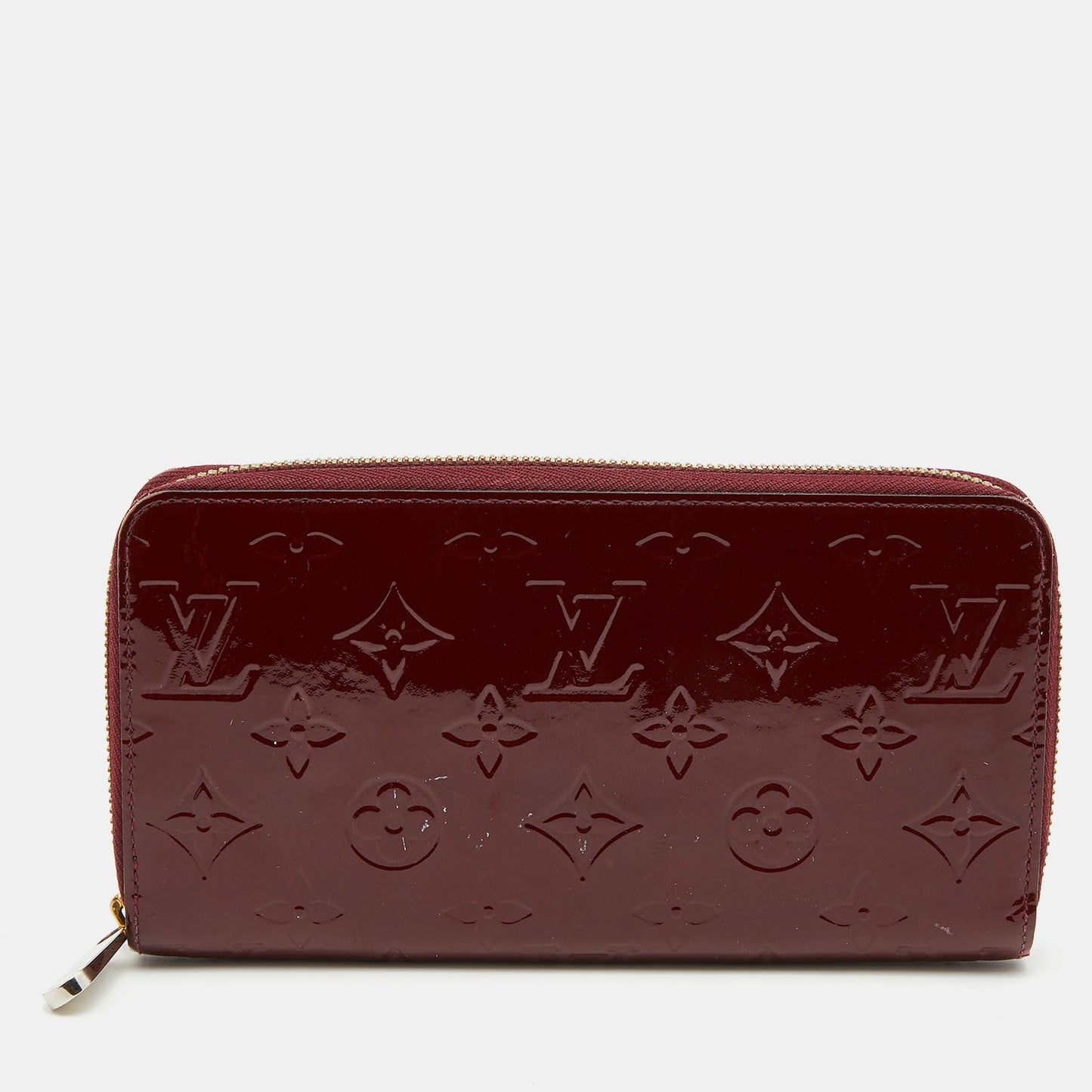 LOUIS VUITTON Griotte Monogram Vernis Zippy Wallet