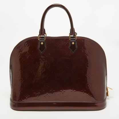 LOUIS VUITTON Amarante Monogram Vernis Alma GM Bag