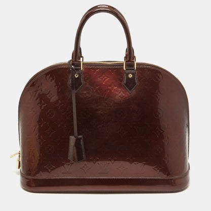 LOUIS VUITTON Amarante Monogram Vernis Alma GM Bag