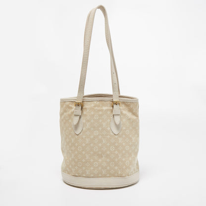 LOUIS VUITTON Dune Monogram Mini Lin Canvas Bucket PM Bag