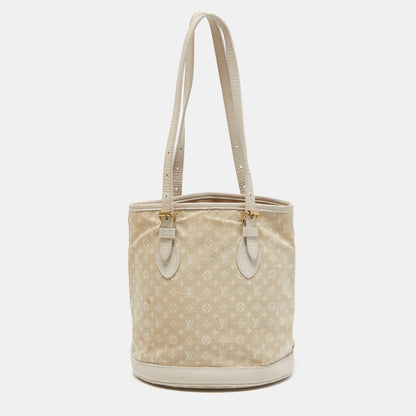 LOUIS VUITTON Dune Monogram Mini Lin Canvas Bucket PM Bag