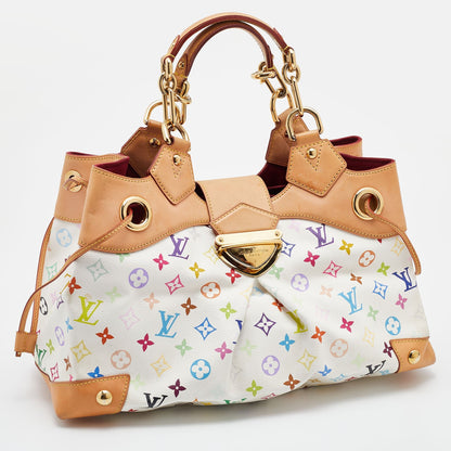 LOUIS VUITTON White Multicolor Monogram Canvas Ursula Bag