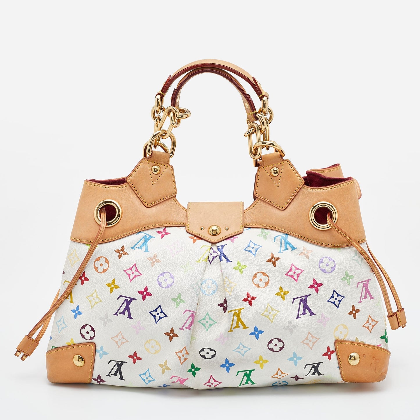 LOUIS VUITTON White Multicolor Monogram Canvas Ursula Bag