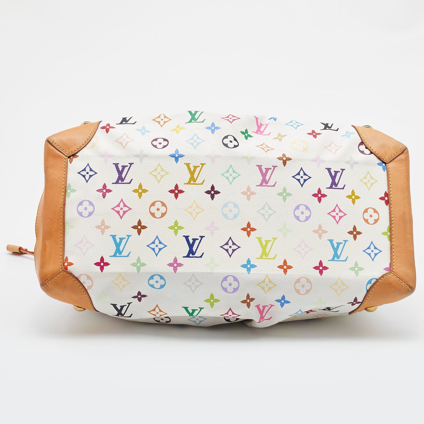 LOUIS VUITTON White Multicolor Monogram Canvas Ursula Bag