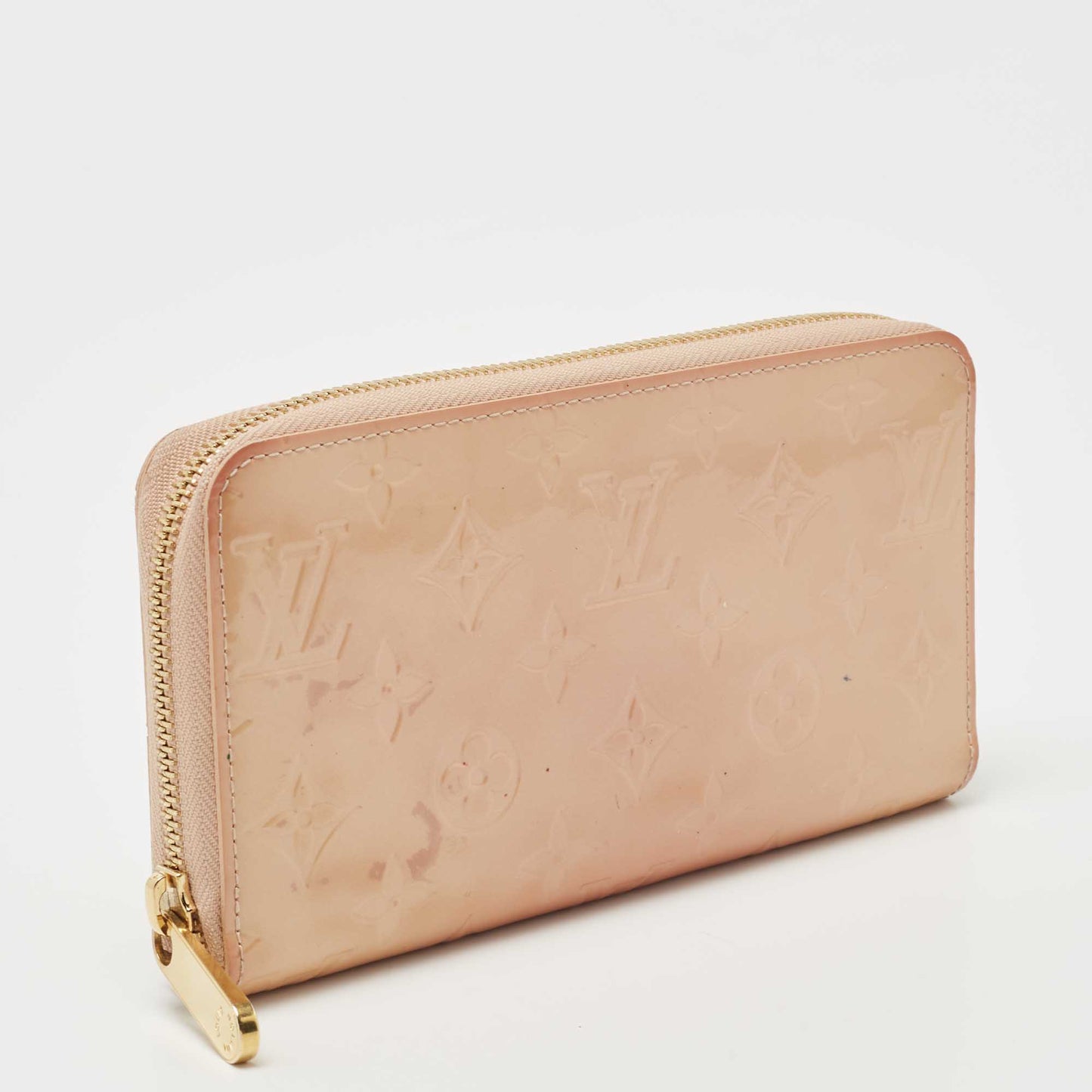 LOUIS VUITTON Noisette Monogram Vernis Zippy Wallet