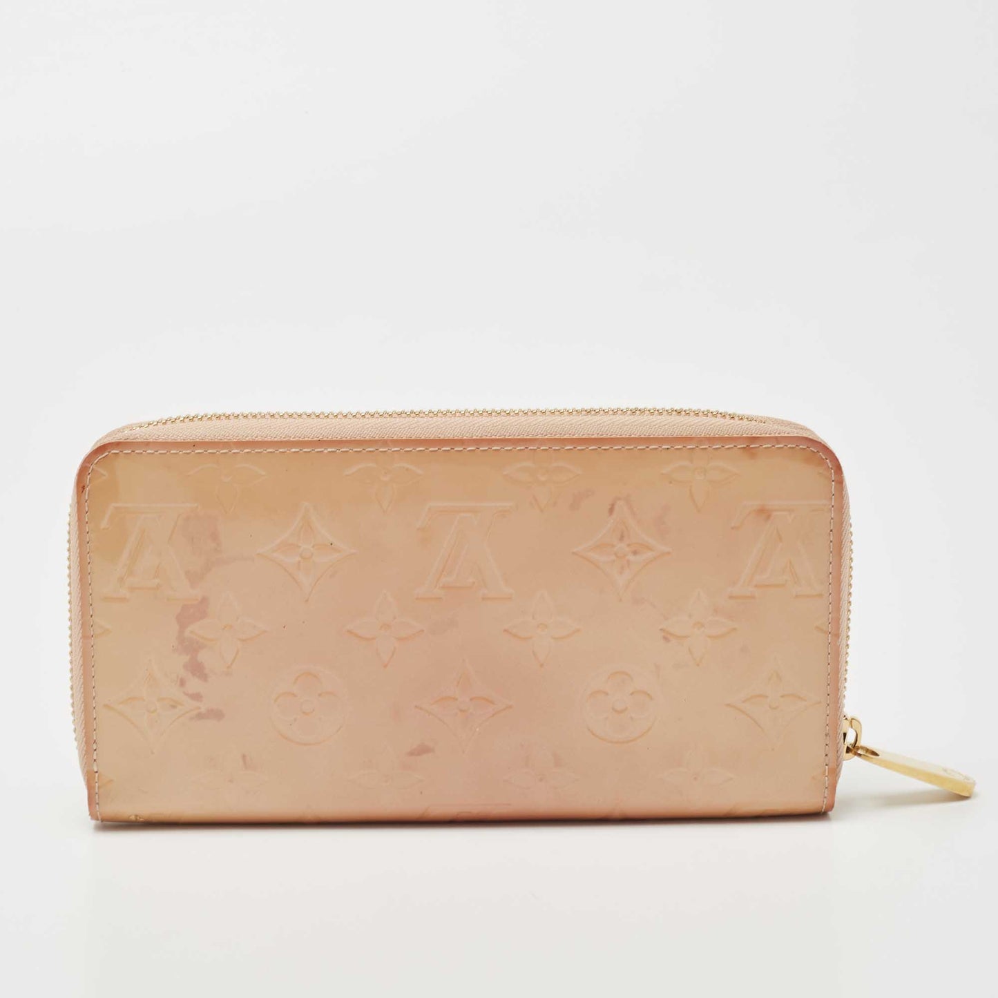 LOUIS VUITTON Noisette Monogram Vernis Zippy Wallet