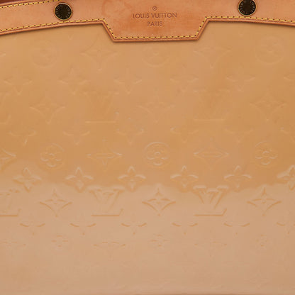 LOUIS VUITTON Rose Florentine Monogram Vernis Brea GM Bag