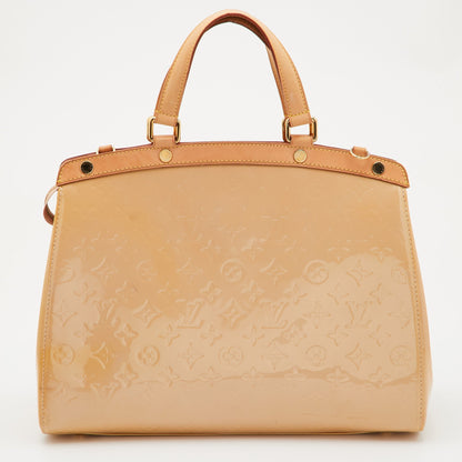 LOUIS VUITTON Rose Florentine Monogram Vernis Brea GM Bag