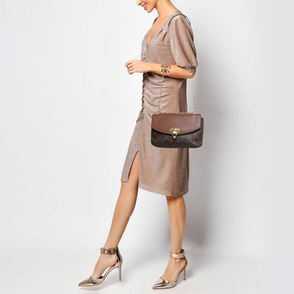 LOUIS VUITTON Caramel Monogram Canvas and Leather Saint Placide Bag