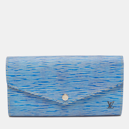 LOUIS VUITTON Denim Epi Leather Sarah Wallet