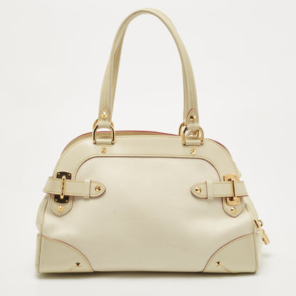 LOUIS VUITTON Cream/Off White Suhali Leather Le Radieux Bag