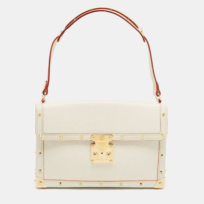 LOUIS VUITTON White Suhail Leather L'Aimable Bag