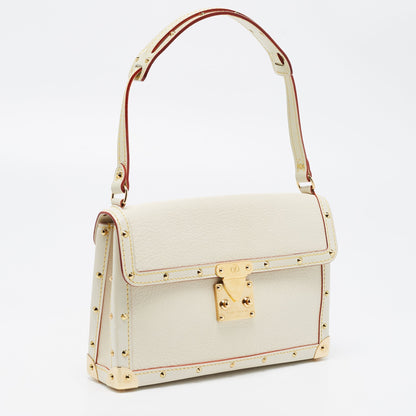 LOUIS VUITTON White Suhail Leather L'Aimable Bag