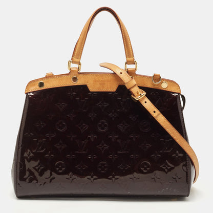 LOUIS VUITTON Amarante Monogram Vernis Brea MM Bag