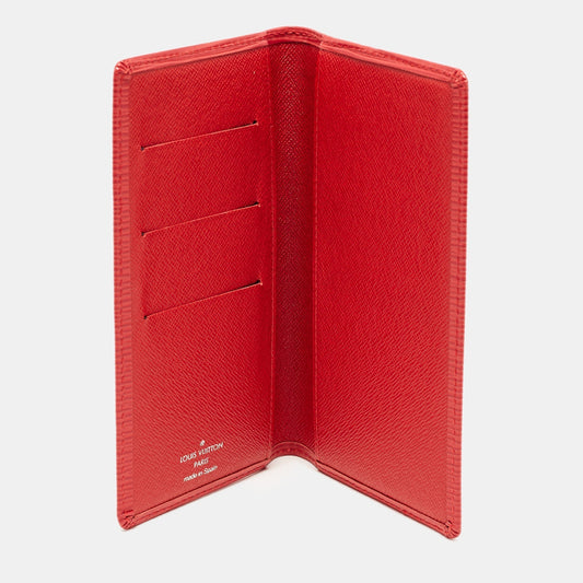 LOUIS VUITTON Red Epi Leather Pocket Organizer