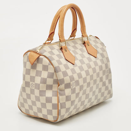 LOUIS VUITTON Damier Azur Canvas Speedy 25 Bag