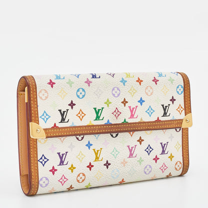 LOUIS VUITTON White Monogram Multicolored Canvas Porte Tresor International Wallet