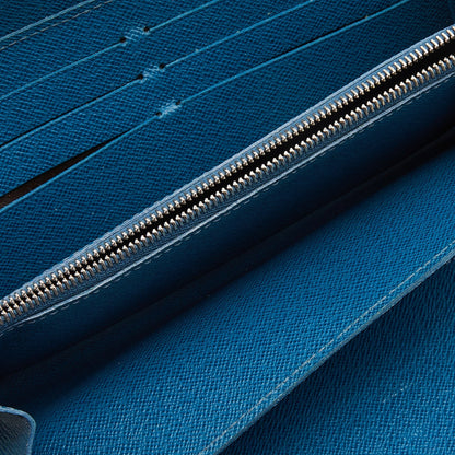 LOUIS VUITTON Cyan Epi Leather Zippy Wallet