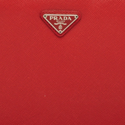 PRADA Red Saffiano Lux Leather Zip Around iPad Case