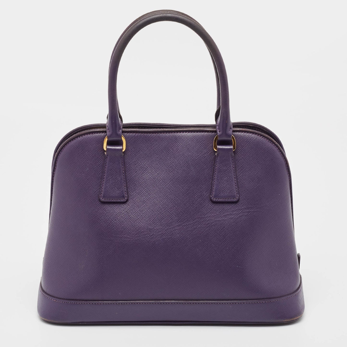 PRADA Purple Saffiano Lux Leather Medium Promenade Satchel