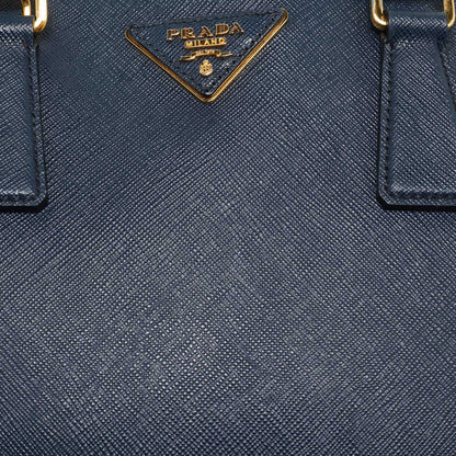 PRADA Navy Blue Saffiano Lux Leather Medium Promenade Bag